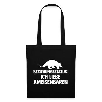 Ameisenbär - Stoffbeutel - Schwarz - Vorne