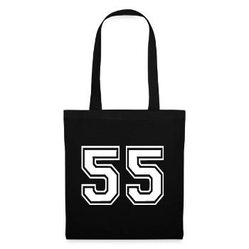 55 - Stoffbeutel - Schwarz - Vorne