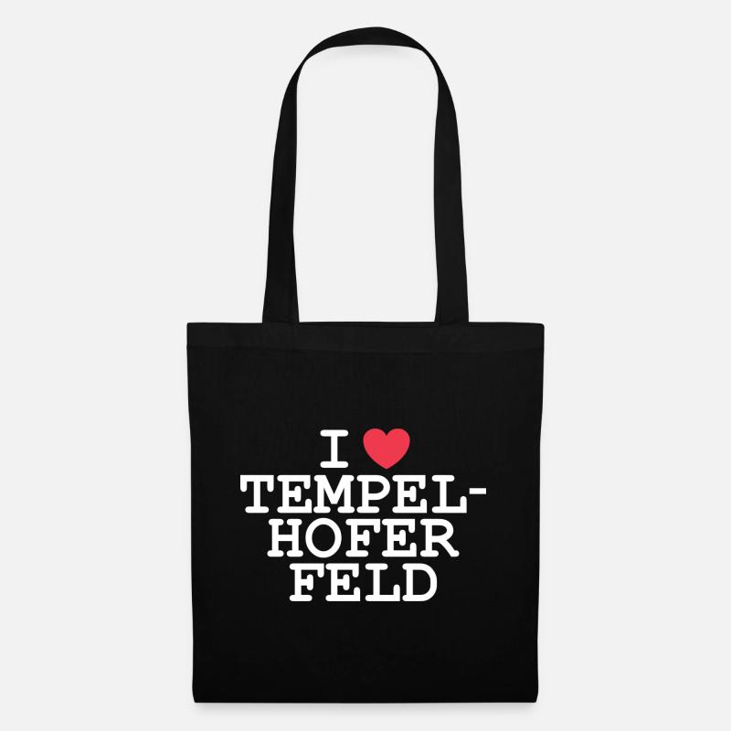 I love Tempelhofer Feld - Stoffbeutel - Schwarz