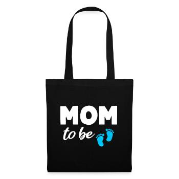 Maman à être garçon Maman Grossesse Maman - Sac en tissu - noir - Devant