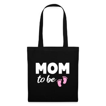 Maman en sera Fille Maman Grossesse Maman - Sac en tissu - noir - Devant