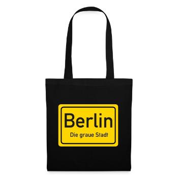 Berlin place name sign Germany - Tote Bag - black - Front