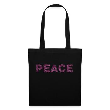 all we need is PEACE - Stoffbeutel - Schwarz - Vorne