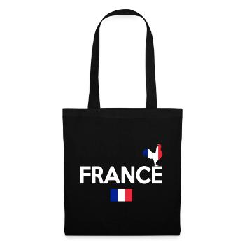 Coq Tricolore Illustration pour Passionnés - Sac en tissu - noir - Devant
