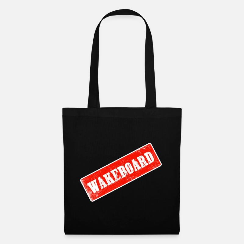 wakeboard wakeboarder wakestyle cable-wake - Sac en tissu - noir