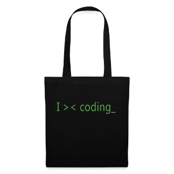 Ich liebe es, Programmierer zu programmieren - Stoffbeutel - Schwarz - Vorne
