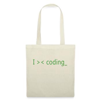 Ich liebe es, Programmierer zu programmieren - Stoffbeutel - Natur - Vorne