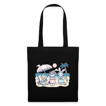 Coquette - Fête sur la plage avec les animaux - Sac en tissu - noir - Devant