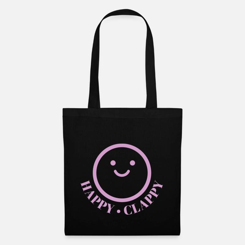 Happy Clappy - Stoffbeutel - Schwarz