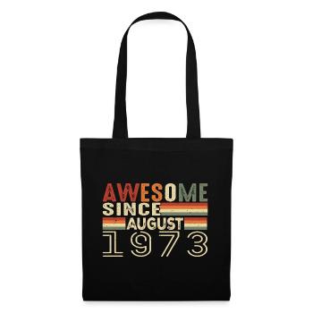 August 1973 Vintage Geburtstagsgeschenk 51 Jahre - Stoffbeutel - Schwarz - Vorne