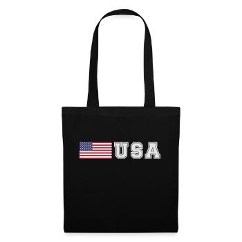 ÉQUIPE États-Unis Drapeau américain devant la police de caractères - Sac en tissu - noir - Devant