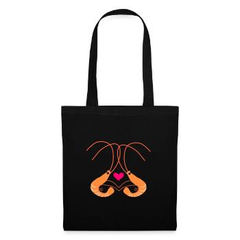 Les crevettes amoureuses - Sac en tissu - noir - Devant