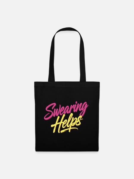 Swearing Helps 12 - Stoffbeutel - Schwarz