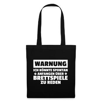 Warning: Board game, board game - Tote Bag - black - Front