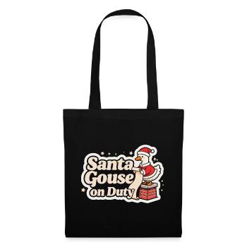 Oie du Père Noël en service Famille de Noël - Sac en tissu - noir - Devant