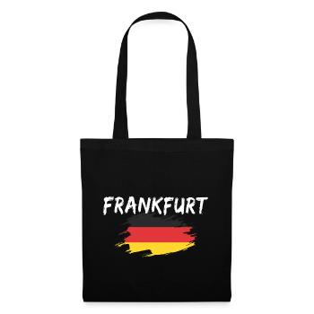 Drapeau de Francfort-Allemand - Sac en tissu - noir - Devant