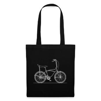 Silhouette de vélo Bonanza Design rétro vintage - Sac en tissu - noir - Devant