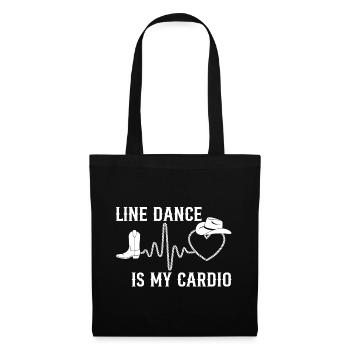 Line Dance ist mein Cardio - Stoffbeutel - Schwarz - Vorne