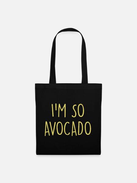 Avocado - Stoffbeutel - Schwarz