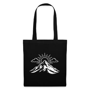 Icône du paysage naturel des montagnes - Sac en tissu - noir - Devant