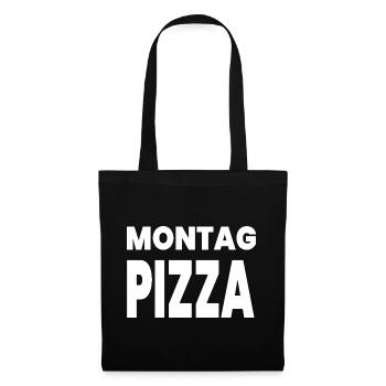 Pizza - Stoffbeutel - Schwarz - Vorne