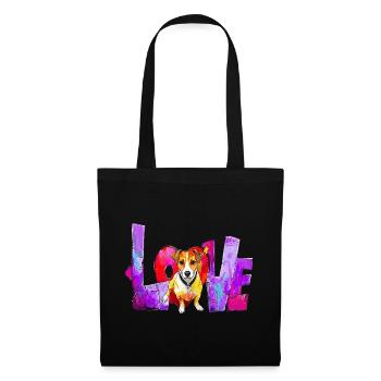 Love Dog Gift for Jack Russell Owner - Tote Bag - black - Front