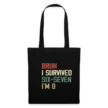 8th Birthday Design – Finally Eight Years Old - Tote Bag - black - Front