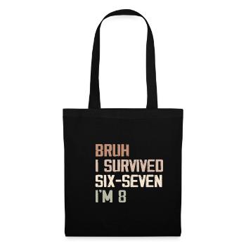 8th Birthday Design – Finally Eight Years Old - Tote Bag - black - Front