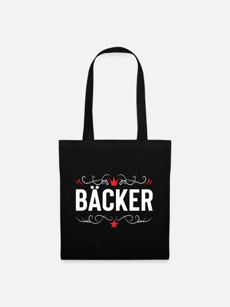 Bäcker Beruf - Stoffbeutel - Schwarz