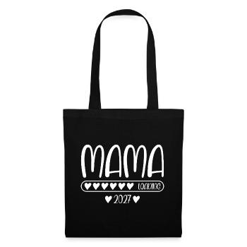 Mama 2027 Loading Werdende Mama 2027 - Stoffbeutel - Schwarz - Vorne