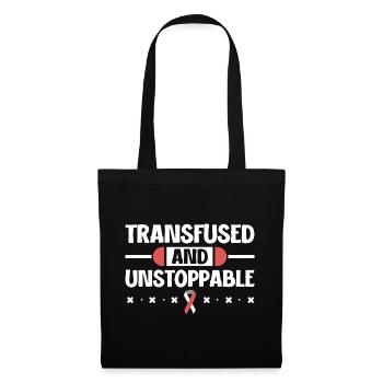 Aplastische Anämie Power - Transfundiert & Stark - Stoffbeutel - Schwarz - Vorne