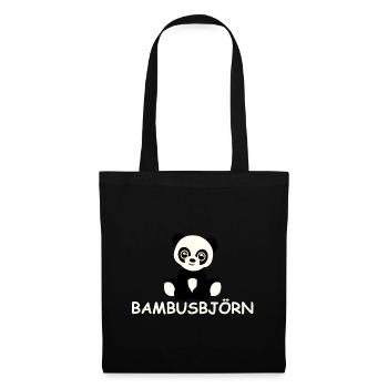 Bambus-Björn - Stoffbeutel - Schwarz - Vorne