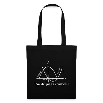jolies_courbes - Sac en tissu - noir - Devant