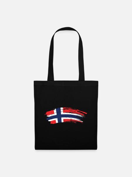 Norwegen - Stoffbeutel - Schwarz