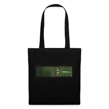 Hirondelle sur le lac. Miroir de réflexion acrobatique - Sac en tissu - noir - Devant