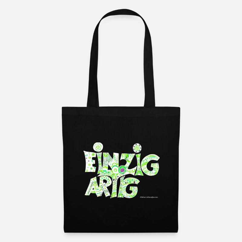 Einzigartig - Stoffbeutel - Schwarz