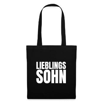 Lieblingssohn Sohn Vater Mutter Familie Geschenk - Stoffbeutel - Schwarz - Vorne