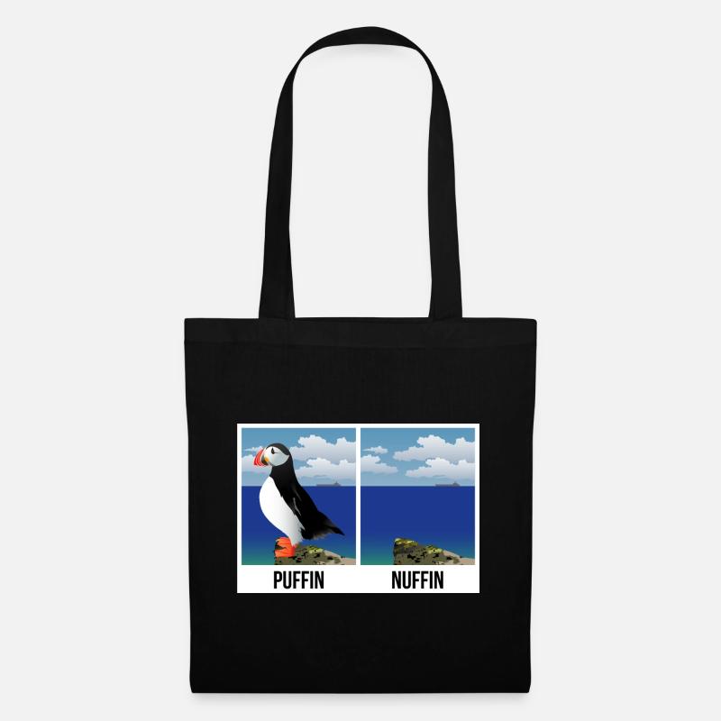 Puffin Nuffin - Tote Bag - black