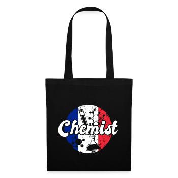 Chemist France Flag Laboratory Chemistry Lab Tech - Tote Bag - black - Front