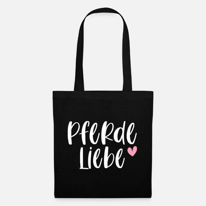 Pferde Reiten Pferdeliebe Pferdemädchen Geschenk - Stoffbeutel - Schwarz