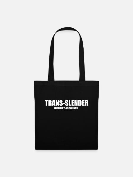 trans slender funny quote - Tote Bag - black