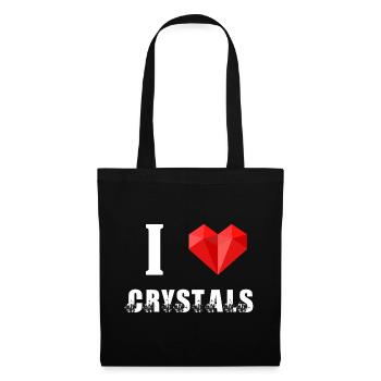 I Love Crystals Crystal Growing Crystal Grower Heart - Tote Bag - black - Front