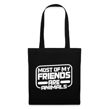 La plupart de mes amis sont des animaux 2 - Sac en tissu - noir - Devant
