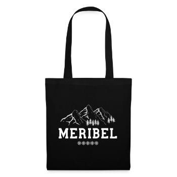 Méribel, station de ski, domaine skiable - Sac en tissu - noir - Devant