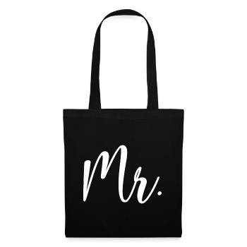Mr. Matching Couple Engagement Wedding Honeymoon - Tote Bag - black - Front