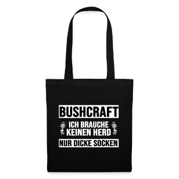 bushcraft wildcamping survival outdoor socke - Stoffbeutel - Schwarz - Vorne