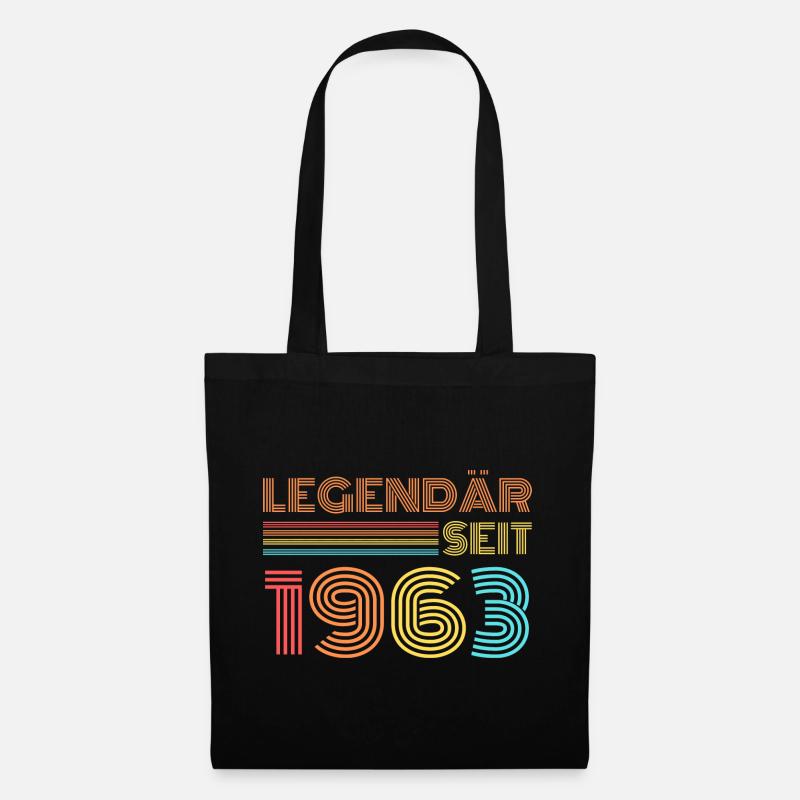LEGENDÄR seit 1963 Geburtstag - Stoffbeutel - Schwarz