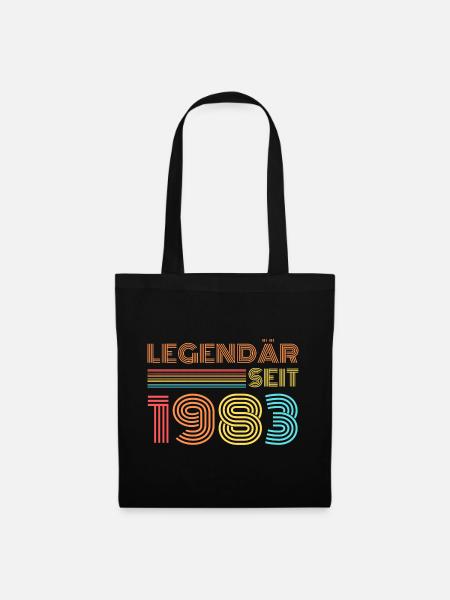 LEGENDÄR seit 1983 Geburtstag - Stoffbeutel - Schwarz