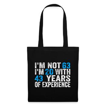 63 Years Old Birthday Funny Birthday Idea Humor 63 - Tote Bag - black - Front