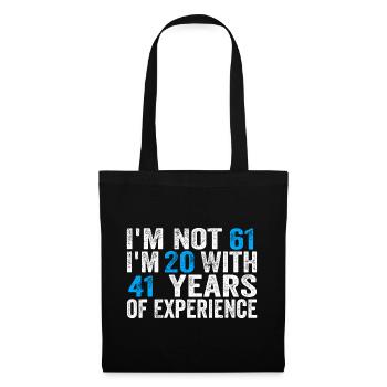 61 Years Old Birthday Funny Birthday Idea Humor 61 - Tote Bag - black - Front